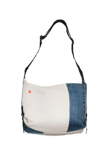 "Denim Square" Patchwork Crossbody Bag